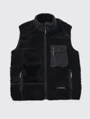 And Wander Mix Boa Vest In Black