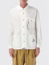 And Wander Technical Shirt Jacket In White