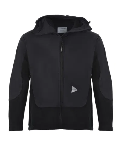 And Wander Jacket With Fleece Panel In Black