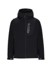 And Wander Technical Hooded Jacket In Black Water-repellent Nylon In Black