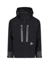 And Wander Logo Zip Jacket In Black