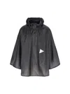And Wander Sil Poncho In Black