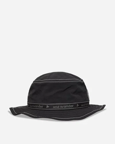 And Wander Jq Tape Hat In Black