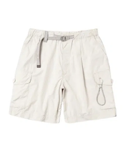 And Wander Light Cargo Belted Shorts In Gold