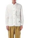And Wander Technical Shirt Jacket In White