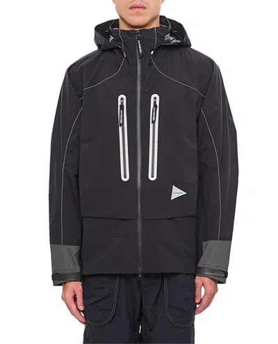 And Wander Lightweight Waterproof Rain Jacket With Adjustable Features In Black