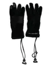 AND WANDER LOGO-EMBROIDERED FLEECE GLOVES