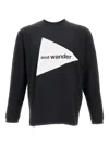 And Wander Logo-print Long-sleeve T-shirt In Black
