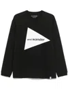 And Wander Logo-print Long-sleeve T-shirt In Black