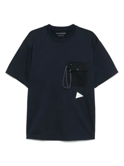 AND WANDER LOGO-PRINT T-SHIRT