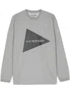 And Wander Logo-print T-shirt In Grey