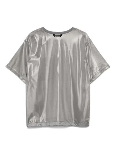 And Wander Logo-print T-shirt In Silver