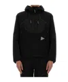 And Wander Logo Printed Hooded Jacket In Multi
