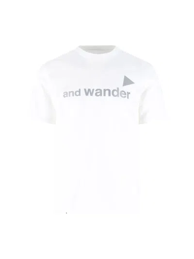 And Wander Logo T-shirt In White