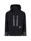 And Wander Logo Zip Jacket In Black