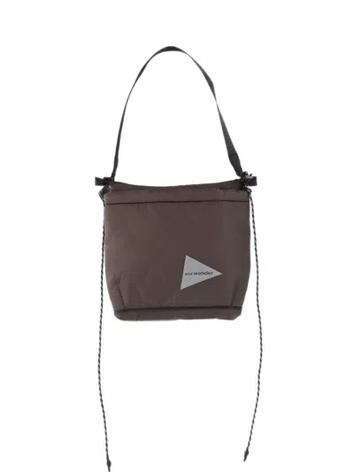 And Wander Logo-print Padded Shoulder Bag In Red