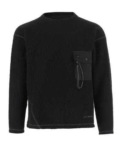 AND WANDER AND WANDER LOGO DETAILED CREWNECK SWEATSHIRT