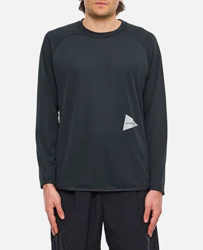 And Wander Long Sleeves Black T-shirt