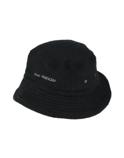 And Wander Man Hat Black Size Onesize Wool, Nylon