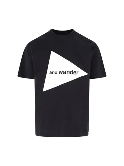 And Wander Men's Cotton-blend Short-sleeve T-shirt In Black