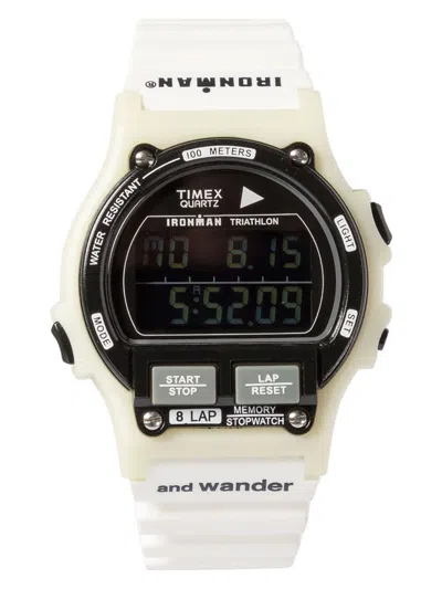 And Wander Men's "ironman" 8-lap"x Timex Watch In White