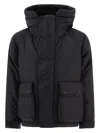 And Wander Padded Black Down Jacket In Black