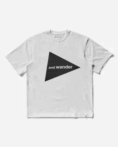 And Wander Men S Big Logo T-shirt In White