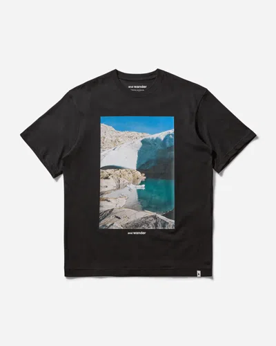 And Wander Men S Gracier Printed T-shirt In Black
