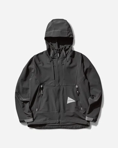 And Wander Men S Light Stretch Shell Jacket Charcoal In Black