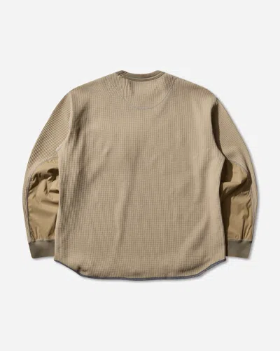And Wander Men S Pe Waffle Longsleeve Top In Brown