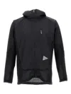 And Wander Mesh-panel Hooded Jacket In Black