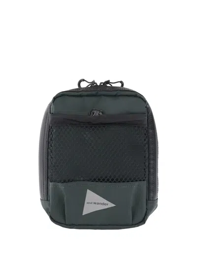 And Wander Mesh Shoulder Bag In Green