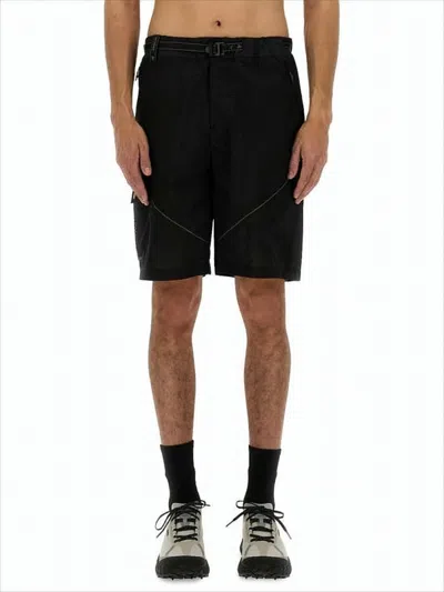 And Wander Mid-thigh Length Black Shorts With Adjustable Belt