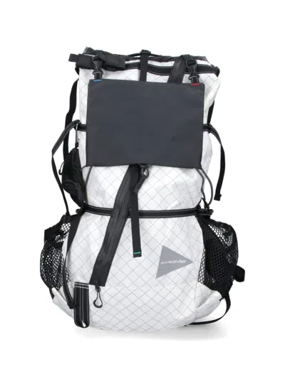 And Wander Minimalist White Bag With Smooth Texture