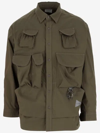 And Wander Multi Pocket Cotton Blend Shirt