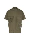 And Wander Multi Pocket" Shirt - Green In Green