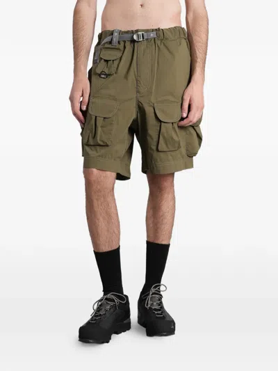 And Wander Multi-pocket Cargo Shorts In Green