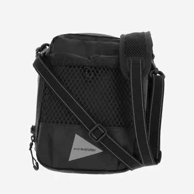 AND WANDER NYLON CROSS BODY BAG WITH LOGO