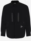 And Wander Technical Nylon Shirt With Distinct Back Panel In Black