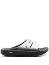 And Wander Ooahh Logo-print Slides In Black