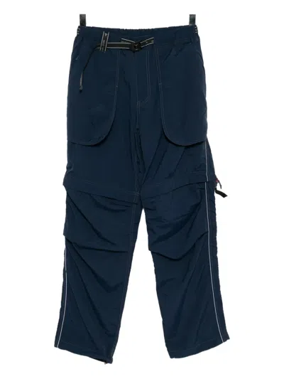 And Wander Overlay Taffeta Trousers In Blue