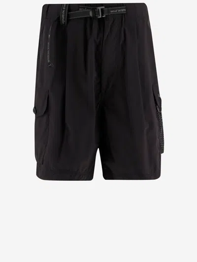 And Wander Cargo Short Pants With Side Pockets In Black