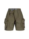 AND WANDER OVERSIZED CARGO BELTED SHORTS