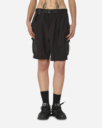 And Wander Oversized Cargo Shorts In Black