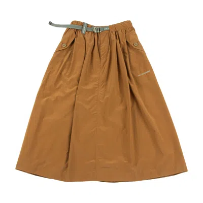 Pre-owned And Wander Oversized Cargo Skirt 'brown' | Women's Size M