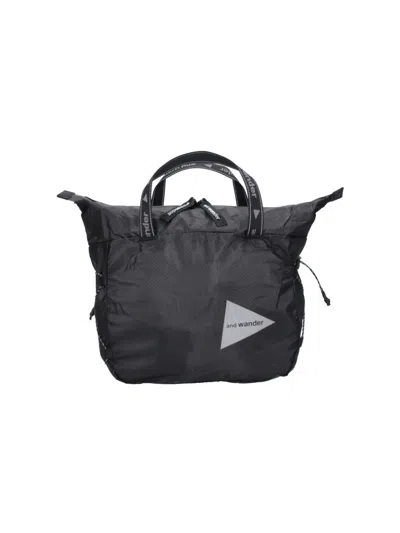 And Wander Packable Tote Bag In Black