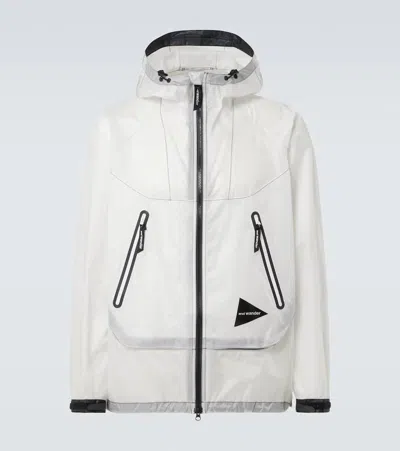 And Wander Paneled Pu Raincoat In White