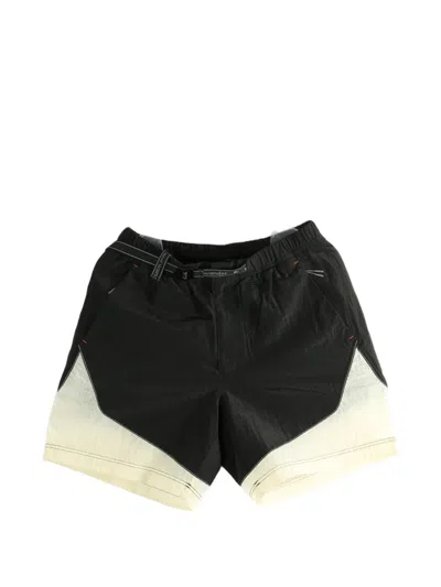 And Wander Panelled Belted Shorts In Black