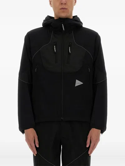 And Wander Panelled Hooded Jacket