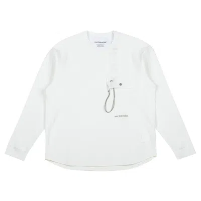 Pre-owned And Wander Pe Waffle Long-sleeve Tee 'white' | Men's Size L